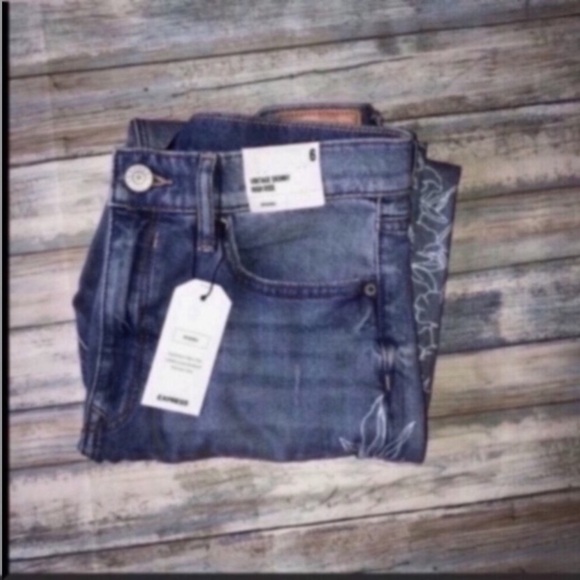 NWT Express Vintage Skinny High Rise Floral - Picture 2 of 6